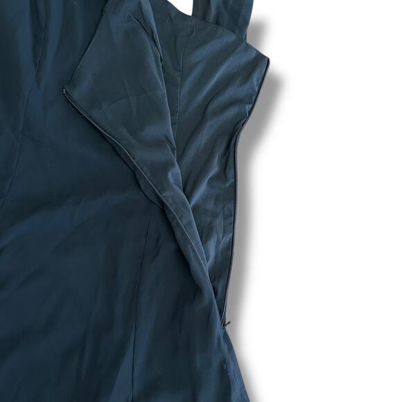 Commense Women’s Small Black Asymmetrical Cowl Neck Midi Dress NWT Evening Party - Picture 6 of 8